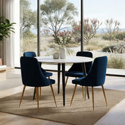 Ocean’s Velvet Dining Set V264-DNT-405-WHE-DNC-414V-BLU-4
