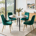 Velvet Elegance Dining Set V264-DNT-405-WHE-DNC-414V-GRN-4