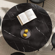 Marble Mania Round Table V264-DNT-405S-BLK