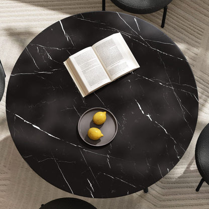 Marble Mania Round Table V264-DNT-405S-BLK