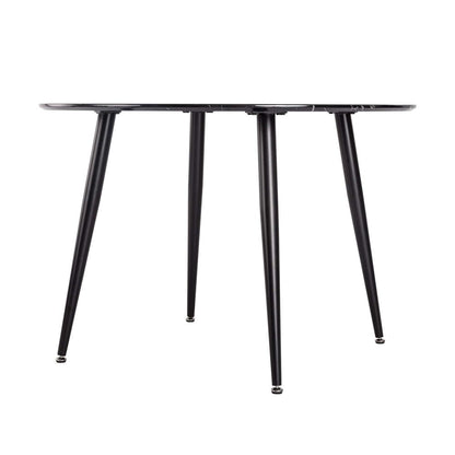 Marble Mania Round Table V264-DNT-405S-BLK