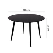 Marble Mania Round Table V264-DNT-405S-BLK