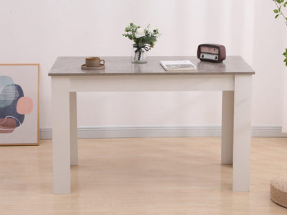 Dining Table Rectangular Wooden 120M-Grey&amp;White V264-DNT-409C-LGR-12M-1
