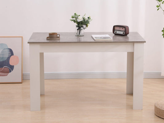 Dining Table Rectangular Wooden 120M-Grey&amp;White V264-DNT-409C-LGR-12M-1