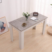 Dining Table Rectangular Wooden 120M-Grey&amp;White V264-DNT-409C-LGR-12M-1