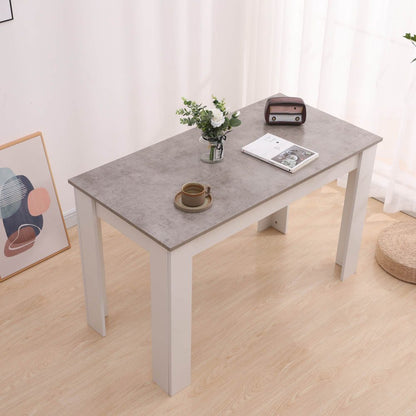 Dining Table Rectangular Wooden 120M-Grey&amp;White V264-DNT-409C-LGR-12M-1