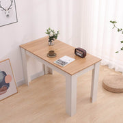 Dining Table Rectangular Wooden 120M-Wood&amp;White V264-DNT-409C-NTR-12M-1