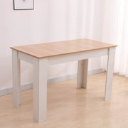 Dining Table Rectangular Wooden 120M-Wood&amp;White V264-DNT-409C-NTR-12M-1
