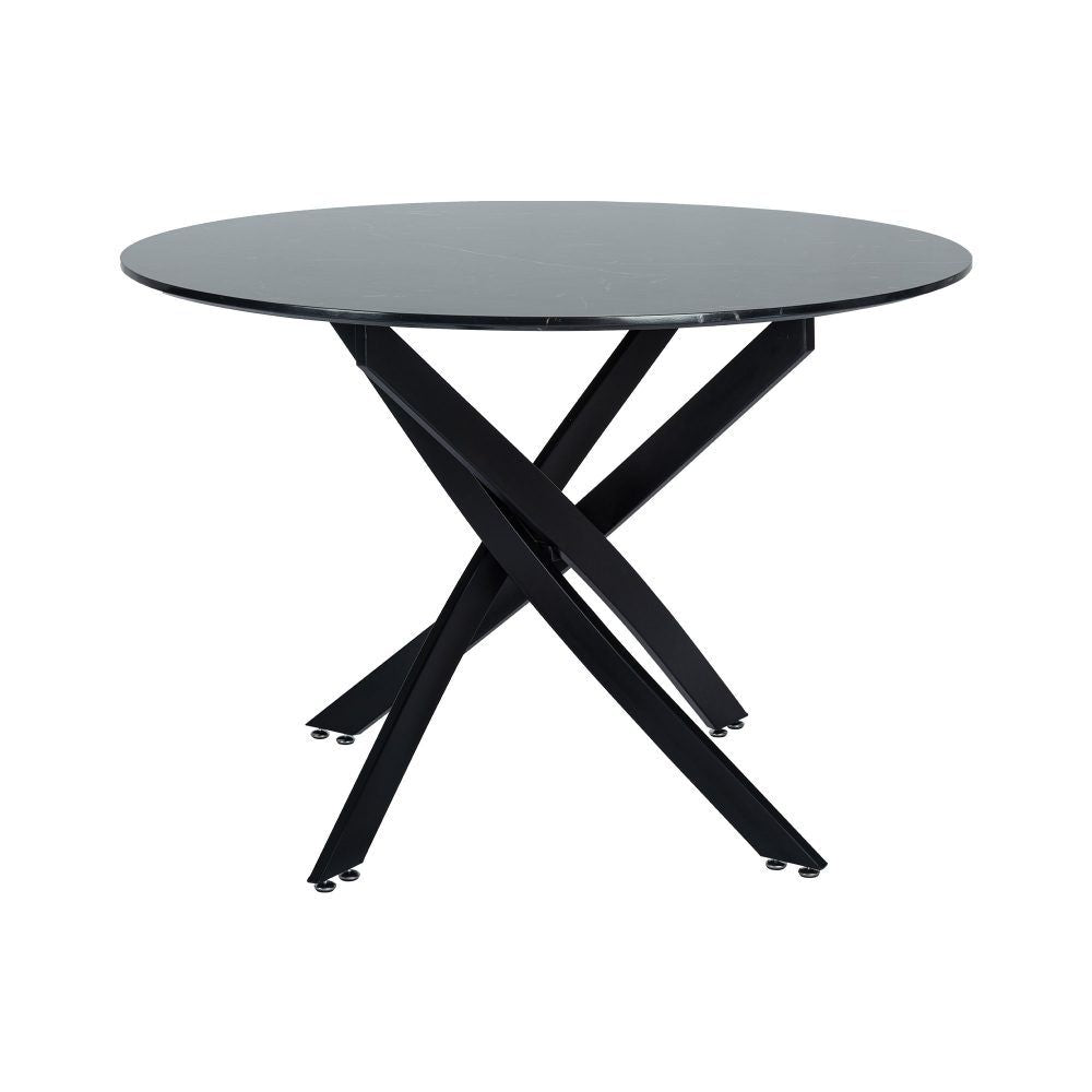 The Velvet Marble Table and Chair Set V264-DNT-410-BLK-DNC-414V-GRN-4