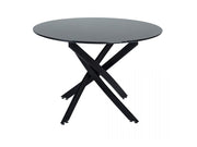 Round Marble-Effect Table-Black V264-DNT-410C-BLK-11M