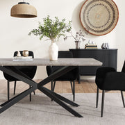 Falcon Rectangular Dining Table MDF Marbling V264-DNT-411C-DGR-17M