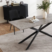 Falcon Rectangular Dining Table MDF Marbling V264-DNT-411C-DGR-17M