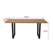 Venice Rectangular Dining Table 170cm Natural V264-DNT-412C-NTR-17M
