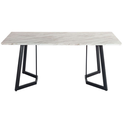 Marbleous Green Velvet Dining Set V264-DNT-413C-WHE-DNC-414V-GRN-6