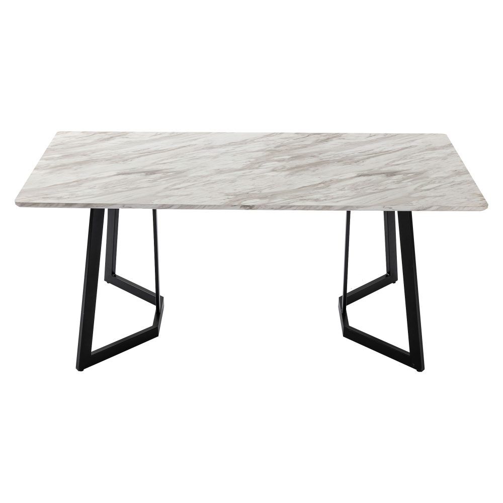 Marbleous Green Velvet Dining Set V264-DNT-413C-WHE-DNC-414V-GRN-6