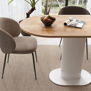 Clara Gather Round Oval Dining Table V264-DNT-415C-NTR-13M