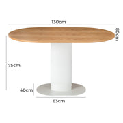 Clara Gather Round Oval Dining Table V264-DNT-415C-NTR-13M