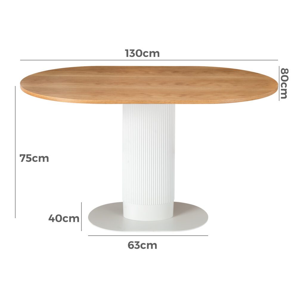 Clara Gather Round Oval Dining Table V264-DNT-415C-NTR-13M
