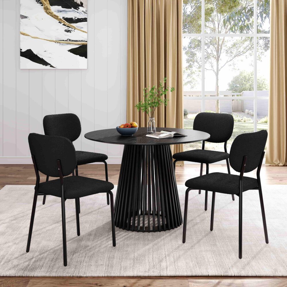 Palmer Sleek Silhouette Dining Table V264-DNT-421C-BLK-11M