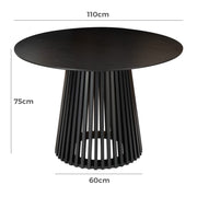 Palmer Sleek Silhouette Dining Table V264-DNT-421C-BLK-11M