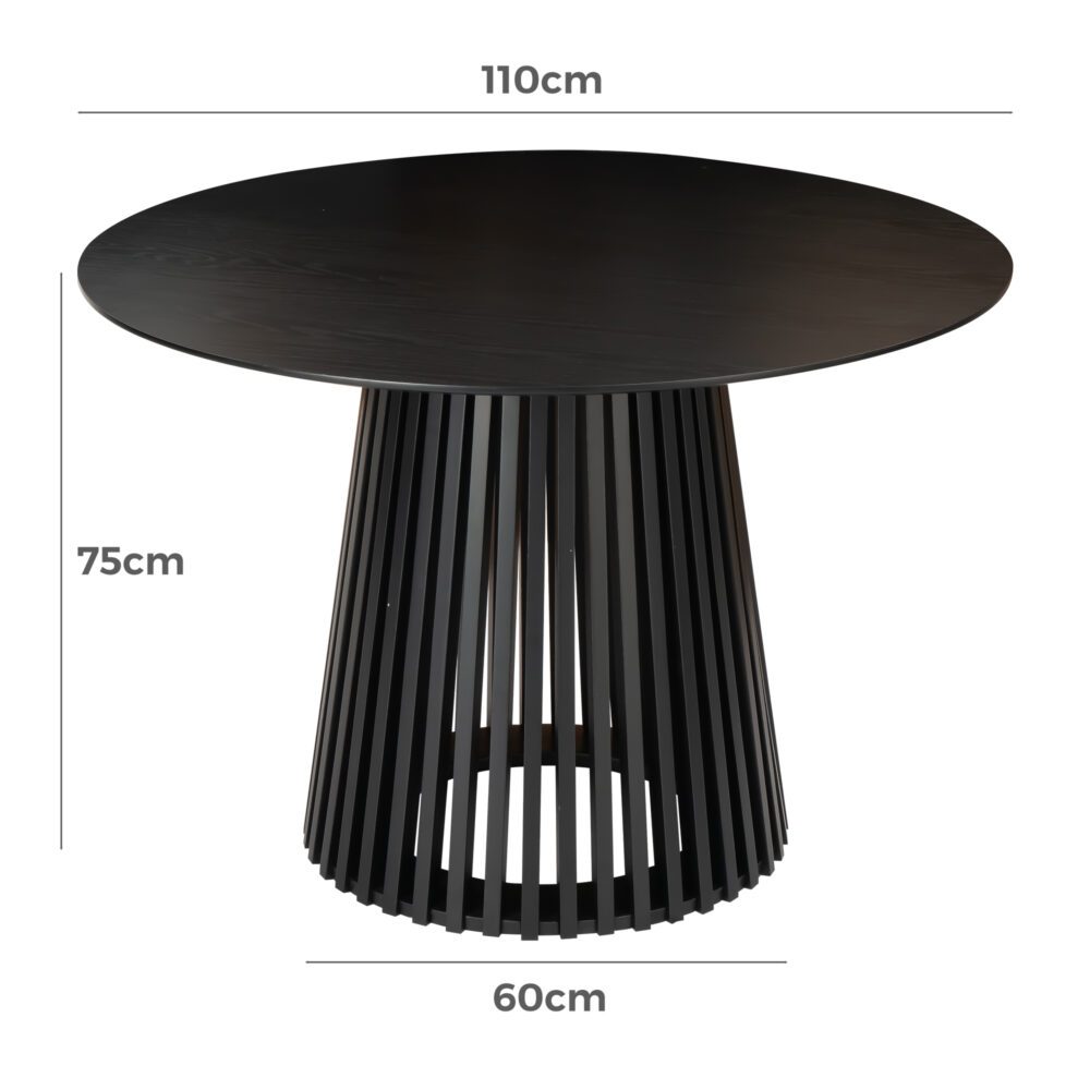 Palmer Sleek Silhouette Dining Table V264-DNT-421C-BLK-11M