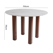 Willowmarble Round Dining Table V264-DNT-431S-WLA-11M