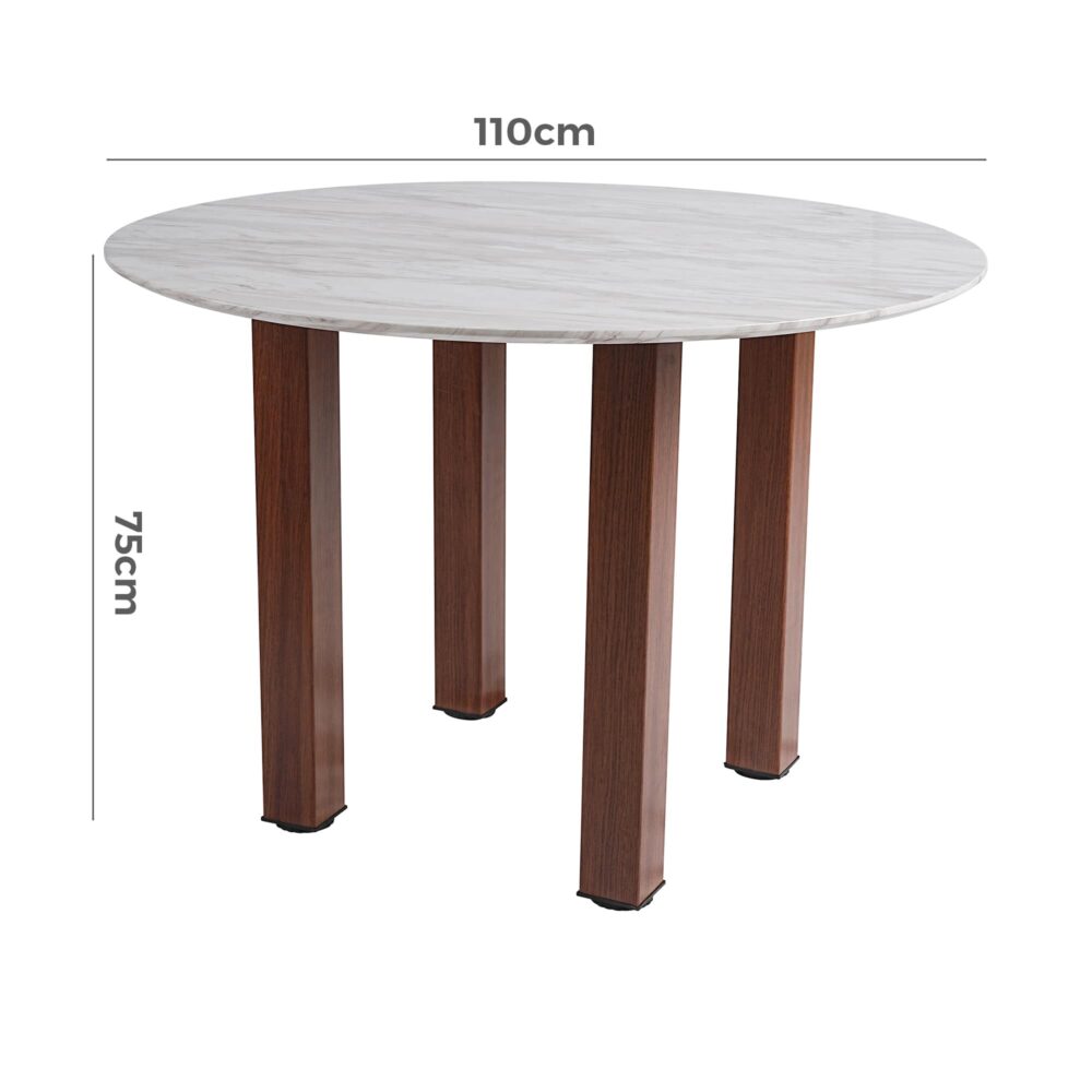 Willowmarble Round Dining Table V264-DNT-431S-WLA-11M