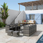 Bali 13PC Outdoor Dining Set-Grey V264-OTF-502S-LGR