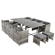 Bali 13PC Outdoor Dining Set-Grey V264-OTF-502S-LGR