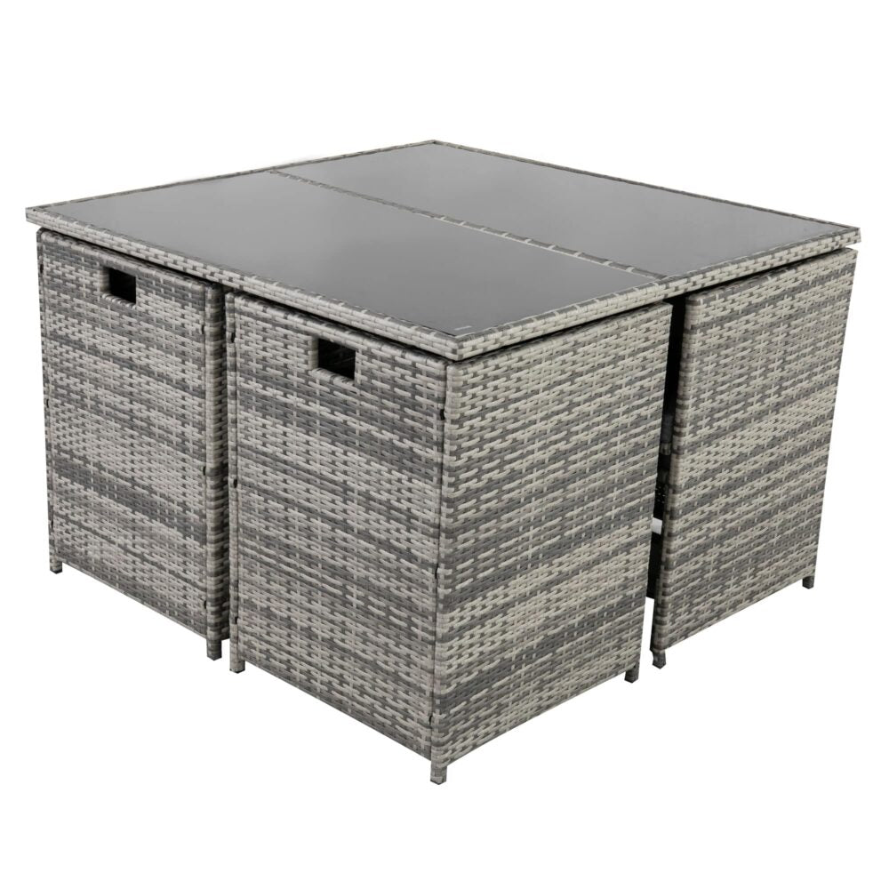 Horrocks 8 Seater Outdoor Dining Set-Grey V264-OTF-503S-LGR