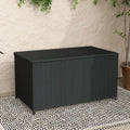 Outdoor PE Wicker Storage Box Garden 320L-Black V264-OTF-506S-BLK