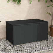 Outdoor PE Wicker Storage Box Garden 320L-Black V264-OTF-506S-BLK