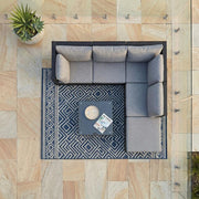Ottoman-Style Outdoor Lounge Set in Black V264-OTF-507S-541S-BLK