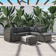 Ottoman-Style Outdoor Lounge Set in Grey V264-OTF-507S-541S-LGR