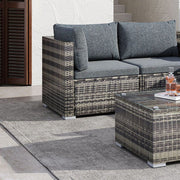 Ottoman-Style Outdoor Lounge Set in Grey V264-OTF-507S-541S-LGR