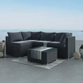 Outdoor Modular Lounge Sofa Bondi-Black V264-OTF-507S-BLK