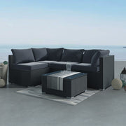 Outdoor Modular Lounge Sofa Bondi-Black V264-OTF-507S-BLK