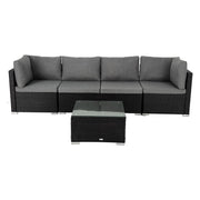 Outdoor Modular Lounge Sofa Bondi-Black V264-OTF-507S-BLK