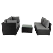 Outdoor Modular Lounge Sofa Bondi-Black V264-OTF-507S-BLK