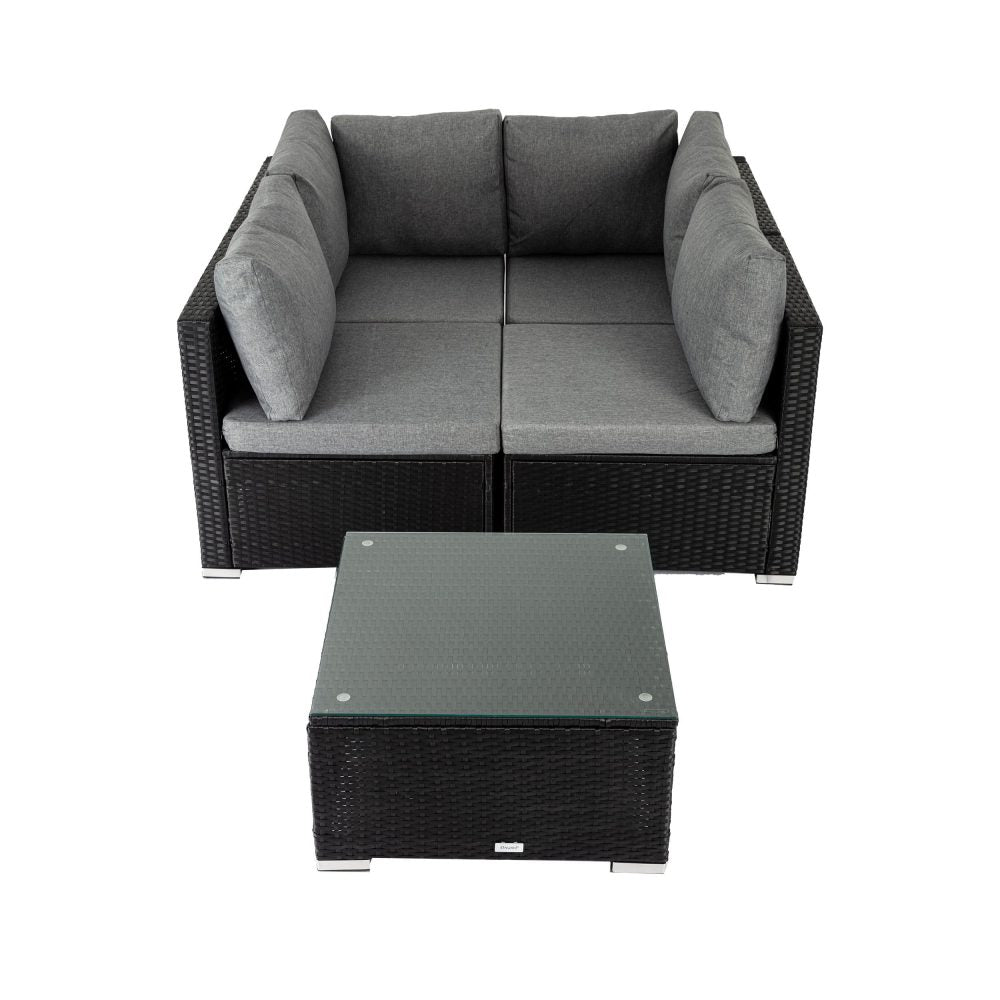 Outdoor Modular Lounge Sofa Bondi-Black V264-OTF-507S-BLK