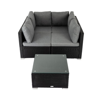 Outdoor Modular Lounge Sofa Bondi-Black V264-OTF-507S-BLK