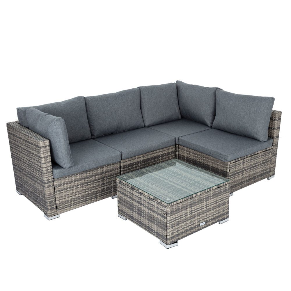Outdoor Modular Lounge Sofa Bondi -Grey V264-OTF-507S-LGR