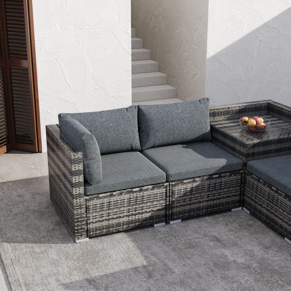 6PCS Outdoor Modular Lounge Sofa Coogee-Grey V264-OTF-508S-LGR