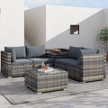 6PCS Outdoor Modular Lounge Sofa Coogee-Grey V264-OTF-508S-LGR
