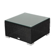 Large Modular Outdoor Ottoman Lounge Set in Black V264-OTF-509S-541S-BLK
