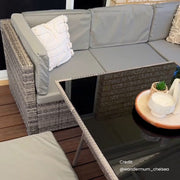 8PC Outdoor Dining Set Wicker Table &amp; Chairs-Grey V264-OTF-511S-LGR