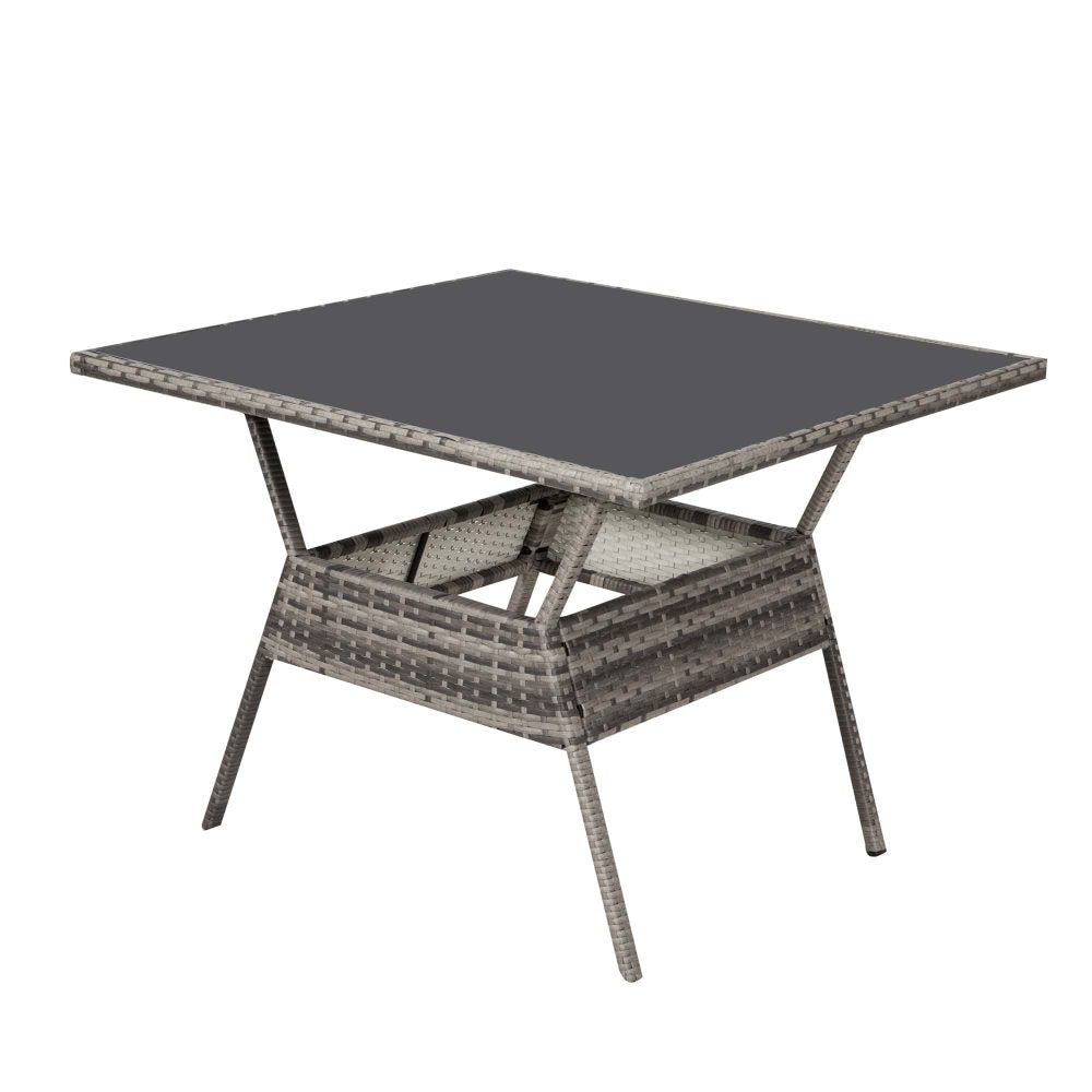 8PC Outdoor Dining Set Wicker Table &amp; Chairs-Grey V264-OTF-511S-LGR