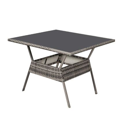8PC Outdoor Dining Set Wicker Table &amp; Chairs-Grey V264-OTF-511S-LGR