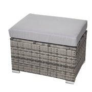 8PC Outdoor Dining Set Wicker Table &amp; Chairs-Grey V264-OTF-511S-LGR