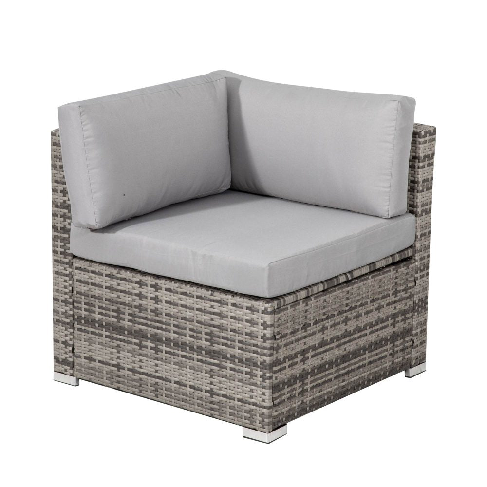 8PC Outdoor Dining Set Wicker Table &amp; Chairs-Grey V264-OTF-511S-LGR